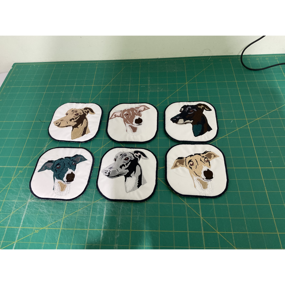 Greyhound coasters