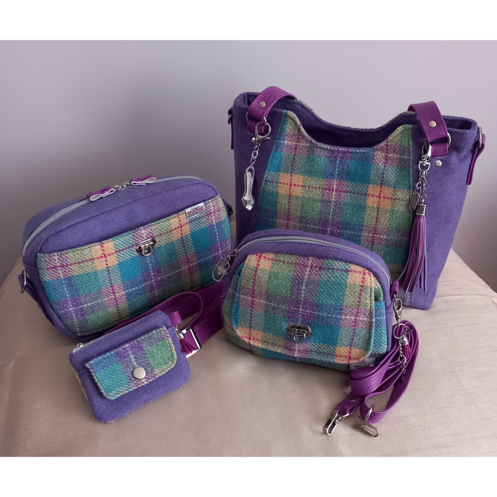 Group of Harris Tweed bags