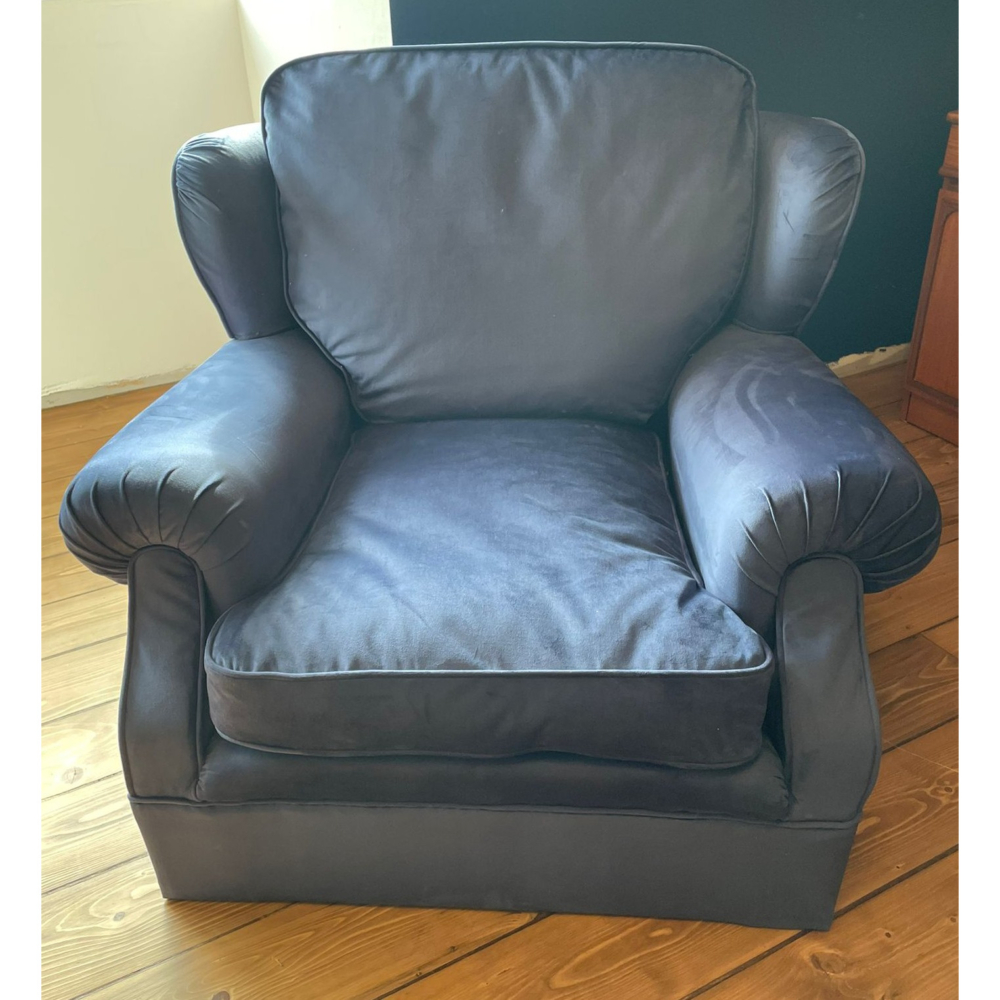Petrol blue armchair