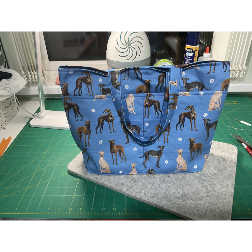 Greyhound 7 Pocket Tote Bag