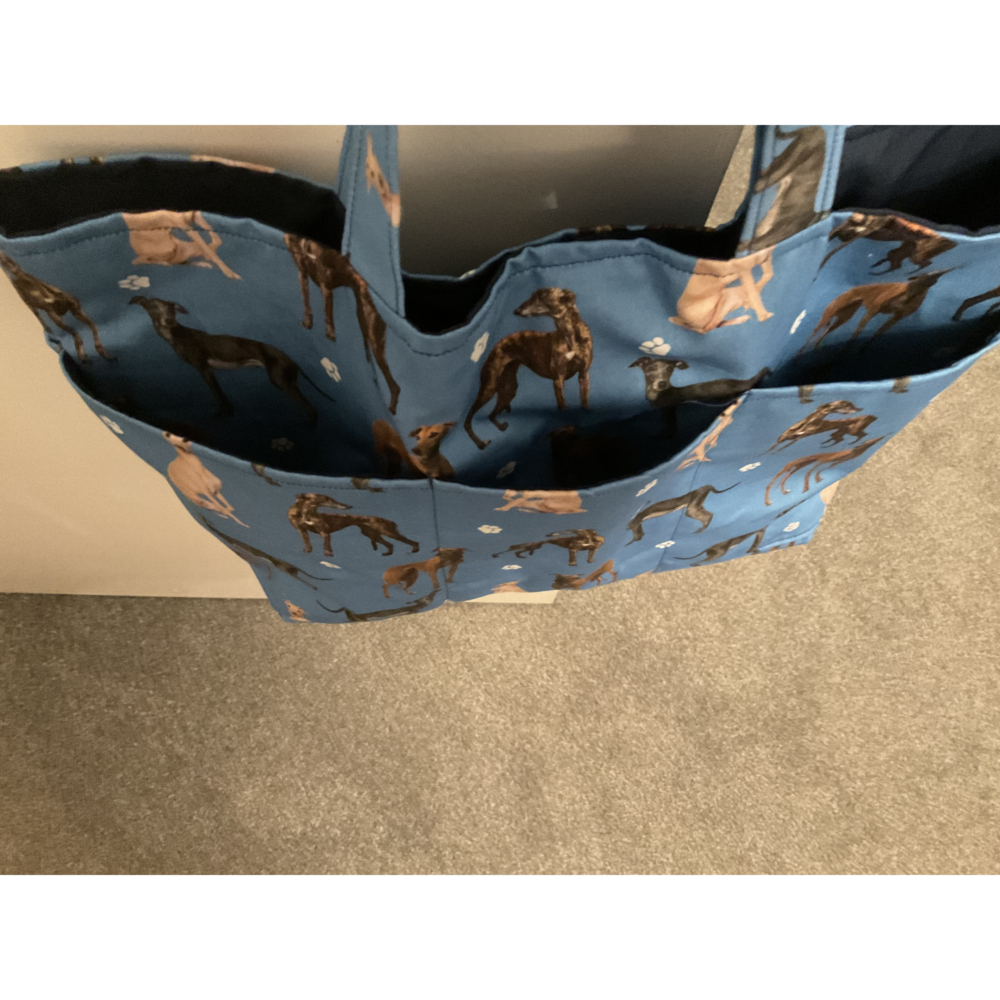 Greyhound 7 Pocket Tote Bag