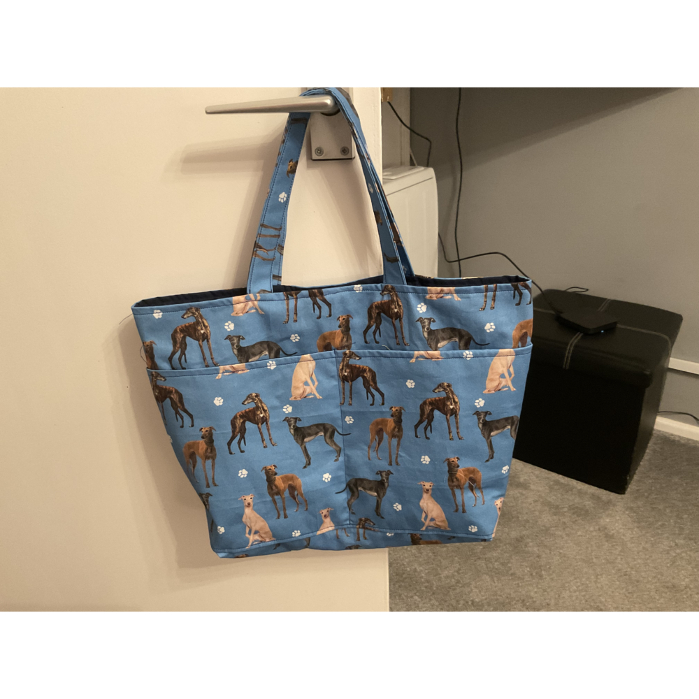 Greyhound 7 Pocket Tote Bag
