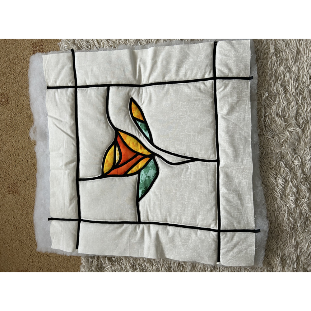 Stained glass cushion front