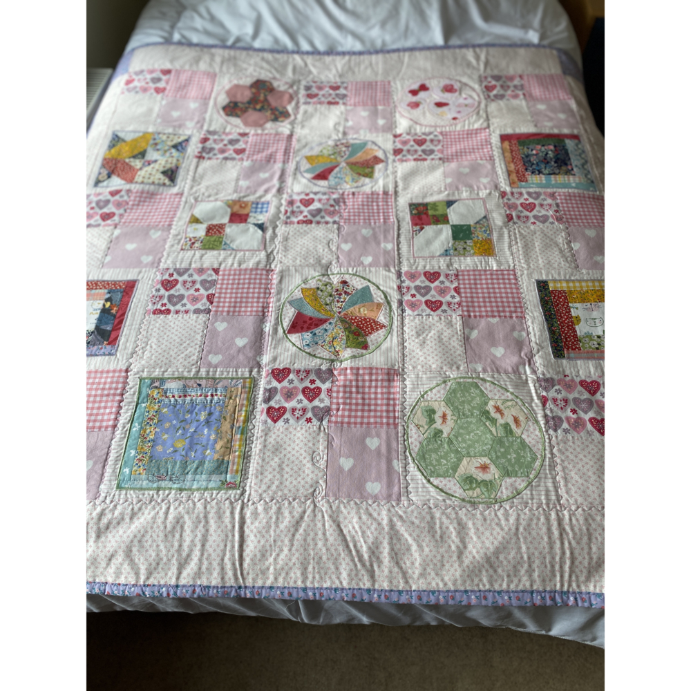 Mixed block birthday quilt August 2024