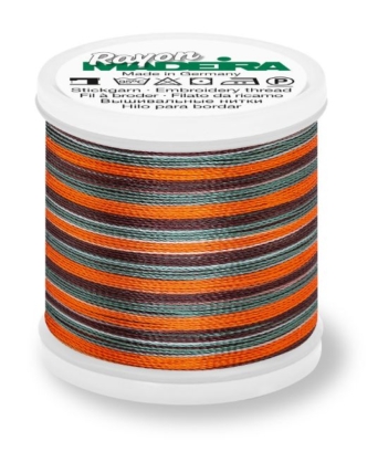 Madeira 9840_2144 | Rayon Multicolor Embroidery Thread 200m | Coral/Brown/Teal