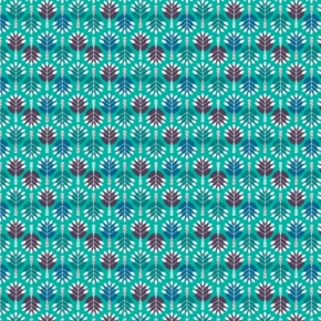 Birds of Paradise Fan in Turquoise Fabric