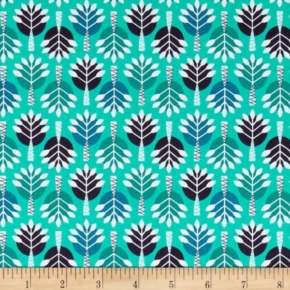 Birds of Paradise Fan in Turquoise Fabric