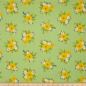 Bright Side Floral Pistachio Fabric
