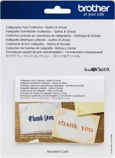 Brother ScanNCut Caligraphy Font Collection | CADXCLGFP01