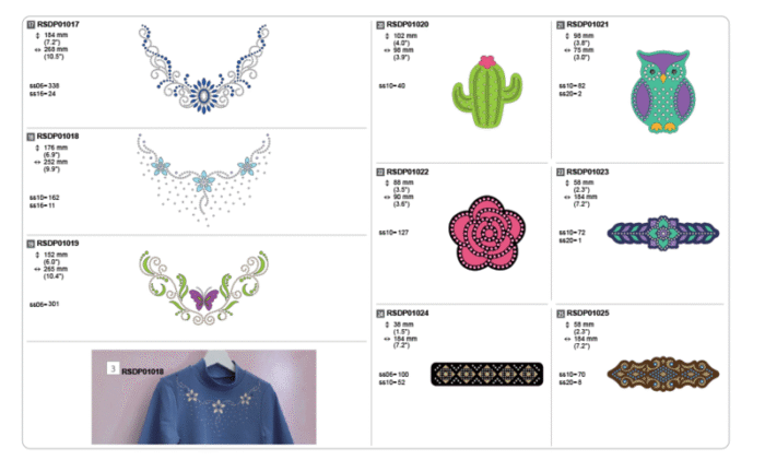 Brother ScanNCut Rhinestone Design Collection 1 |  CARSDP01