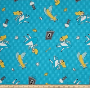 Disney Alice in Wonderland –  Falling in Wonderland Topaz Fabric