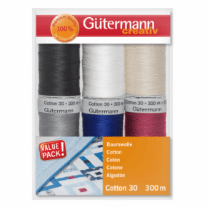Gutermann 734022_1 | Cotton No. 30: 6 x 300m: 1 | Thread Set