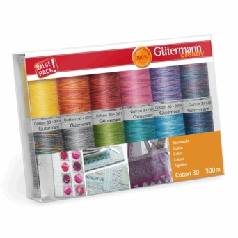 Gutermann 734023_2 | Cotton No.30, 12 x 300m: 2 | Thread Set