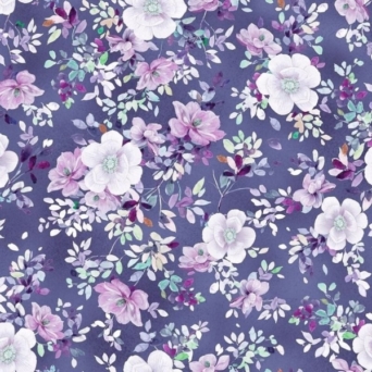 Jacqueline Floral on Grape Fabric