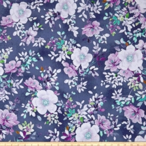 Jacqueline Floral on Grape Fabric