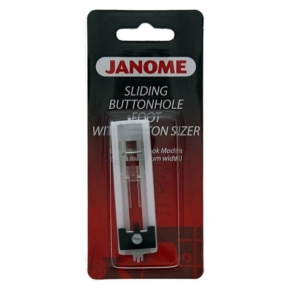 Janome 200134000 | Sliding Buttonhole Sewing Foot with Sizer | Category A