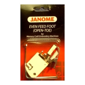 Janome 200338006 | Open-Toe Walking Foot with Quilting Guide | Category C