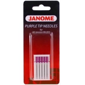 Janome 202122001 | Sewing Machine Purple Tip Needles – 90