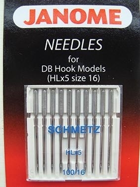 Janome 767814003 | HLX5 Needles, Size 16 – pack of 10