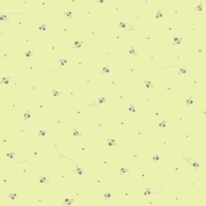 Little Buggers Bumblebees on Light Green Fabric