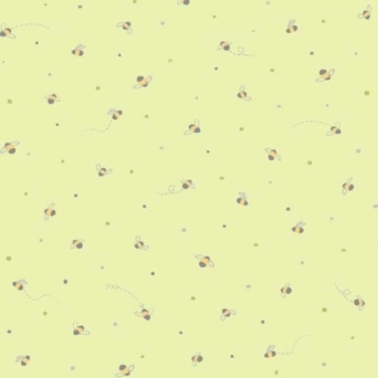 Little Buggers Bumblebees on Light Green Fabric
