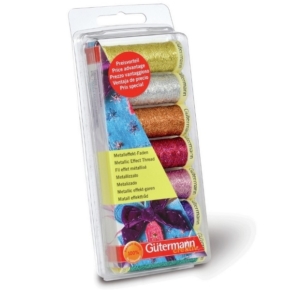 Metallic Effect Thread Pack 50m 7pk