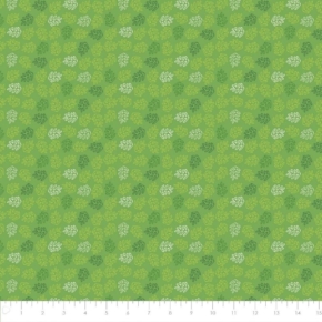 Roarsome Leaves on Green Fabric