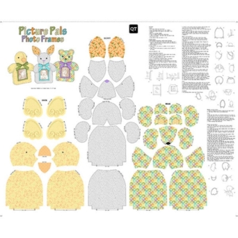 Sew N Go III Picture Pals Photo Frames Pastel Craft Fabric Panel