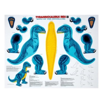 Sew N Go IV Tyrannosaurus Rex Teal Craft Fabric Panel