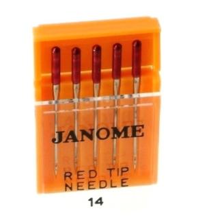 Janome 990314000 | Sewing Machine Red Tip Scarf Needles – 90