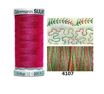 Guterman Sulky Variegated Cotton | 200m | Antique Christmas | 709751_4107