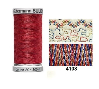 Gutermann Sulky Variegated Cotton | 300m | America Antique