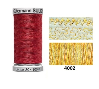 Guterman Sulky Variegated Cotton | 300m | Buttercream