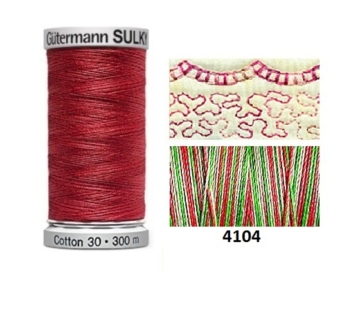 Guterman Sulky Variegated Cotton | 300m | Christmas Trio