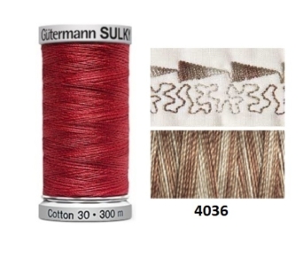 Guterman Sulky Variegated Cotton | 300m | Earth Taupes