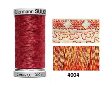 Guterman Sulky Variegated Cotton | 300m | Golden Flame