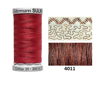 Guterman Sulky Variegated Cotton | 300m | Milk Chocolate