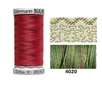 Guterman Sulky Variegated Cotton | 300m | Moss Medley