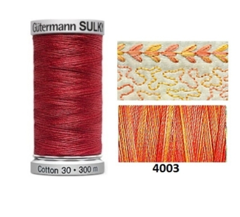 Guterman Sulky Variegated Cotton | 300m | Sunset