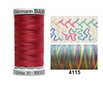 Guterman Sulky Variegated Cotton | 300m | Wildflowers