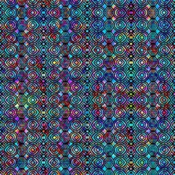 Zanzibar Geo Stripe Multi on Black Fabric