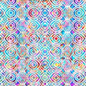 Zanzibar Geo Stripe Multi on Stone Fabric