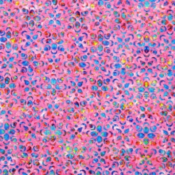 Zanzibar Mini Geo Inlay on Pink Fabric