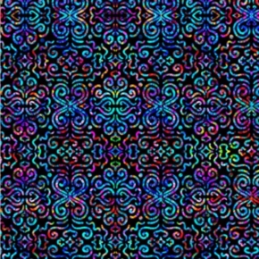 Zanzibar Set Geo Multi on Black Fabric