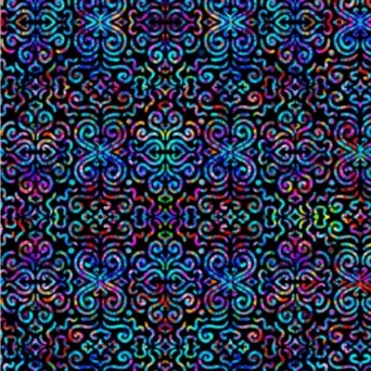 Zanzibar Set Geo Multi on Black Fabric