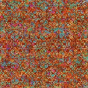 Zanzibar Set Geo Multi on Copper Fabric