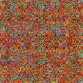 Zanzibar Set Geo Multi on Copper Fabric