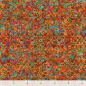 Zanzibar Set Geo Multi on Copper Fabric