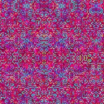 Zanzibar Set Geo Multi on Magneta Fabric