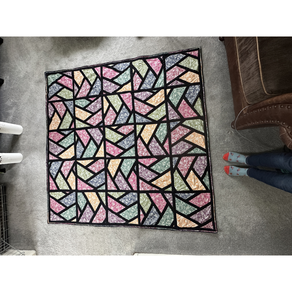 Stained glass window quilt.